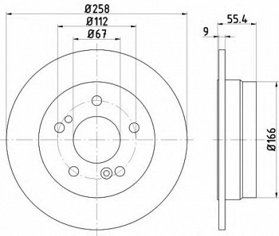 HELLA PAGID 8dd355102991 -  Тормозной диск